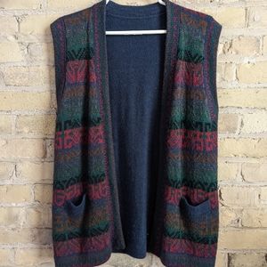 Navy Patterned Sweatervest